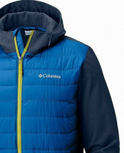 Columbia Mens Jacket Blue Thermal Coil Full-Zip Hooded $150