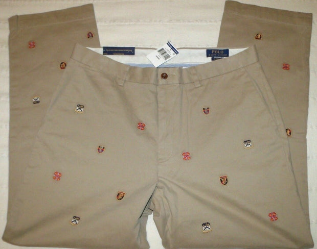 Polo Ralph Lauren Classic Fit Khaki Tan Crest Chino Pants NWT