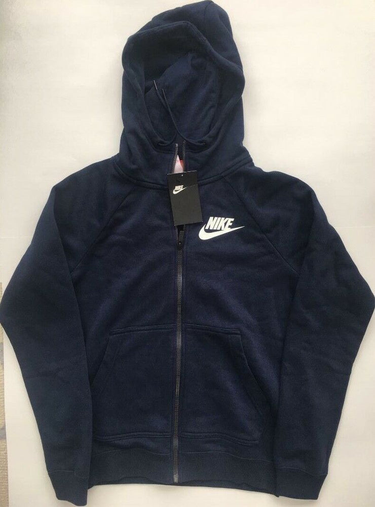 NEW WOMEN'S NIKE ZIP UP HOODIE JACKET NAVY BLUE AJ7361 451