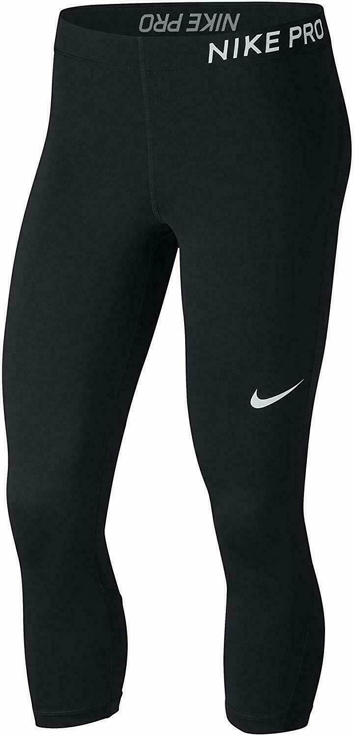 Women's NIKE Pro Dri-Fit Compression Training 3/4 Leg Capris 889567-010 Sz S