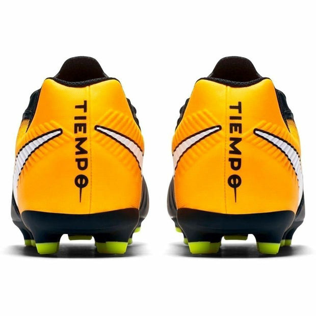 NIB NIKE JR TIEMPO RIO IV (FG) Football Boot 897731-008 Black/Orange MULTI SIZE