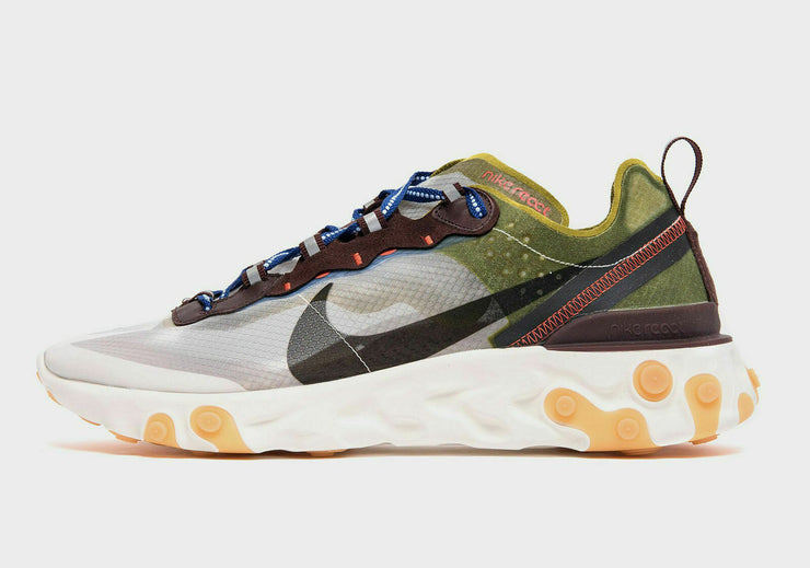 Nike React Element 87 Moss Black El Dorado AQ1090-300 Multiple Sizes NIB