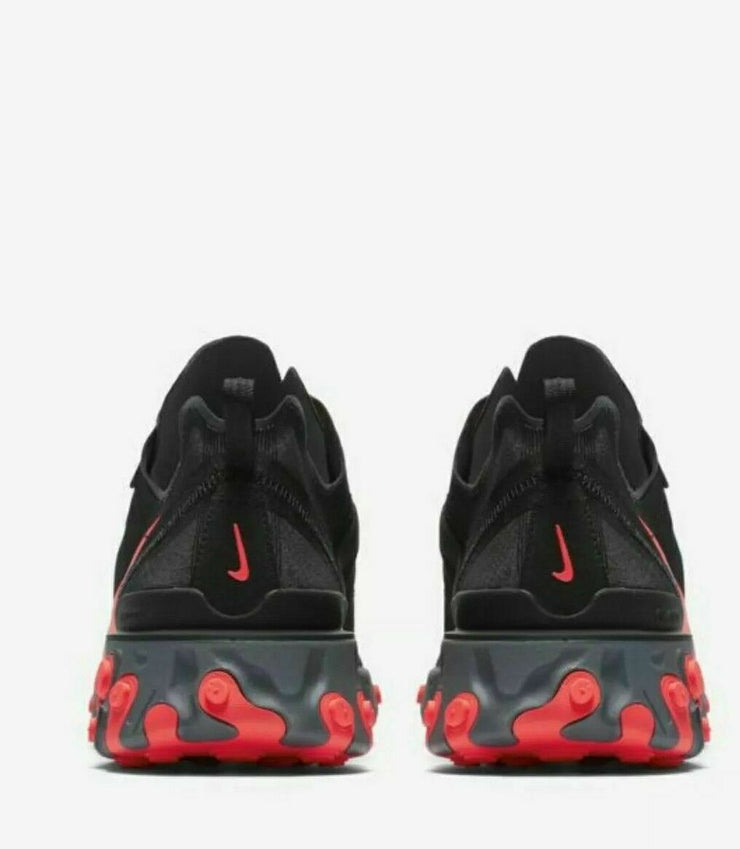 Nike React Element 55 Black Solar Red Pink Cool Grey Running Men's BQ6166-002