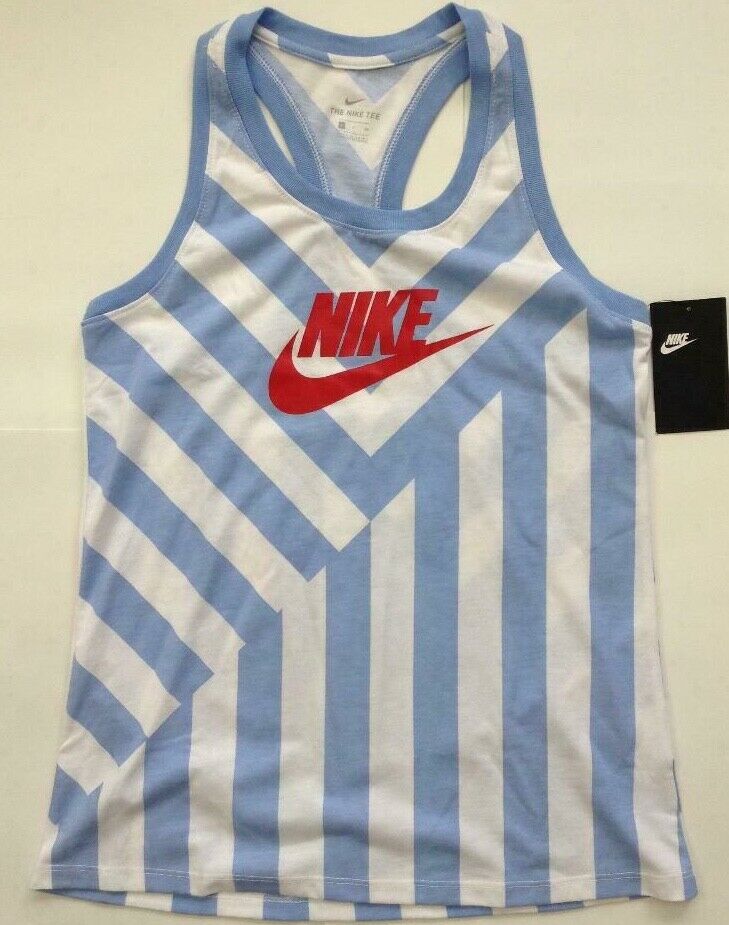 Nike Womens Striped Tank CQ4235 100 Multiple Sizes