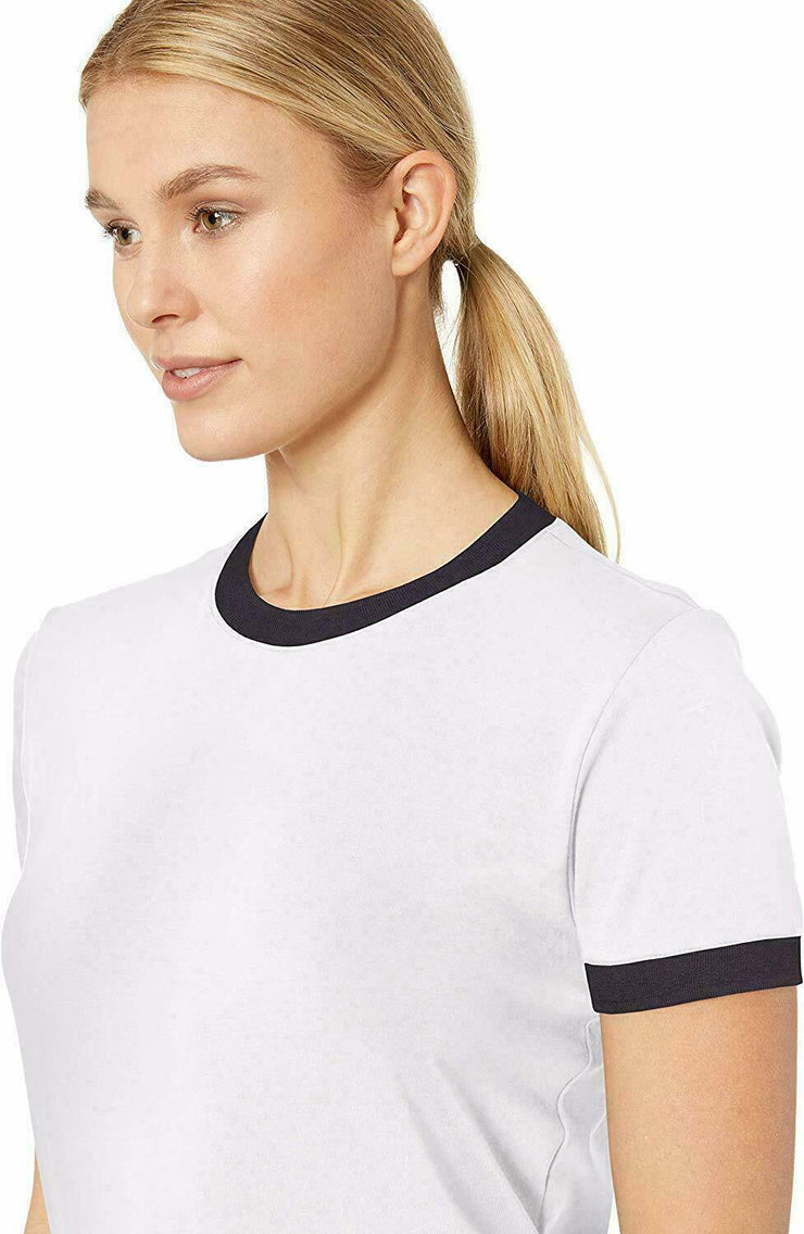 Nike Women's Dri-Fit UV Golf Short Sleeve Shirt Ringer Top AV3659 100