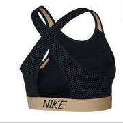 NEW! Nike Classic Cross Support Sports Bra 903234-011 Color Black/Sand XS