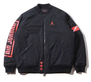 Nike Air Jordan Mens Sportswear Retro 1 Bomber Jacket Black/Infrared BQ6958 010