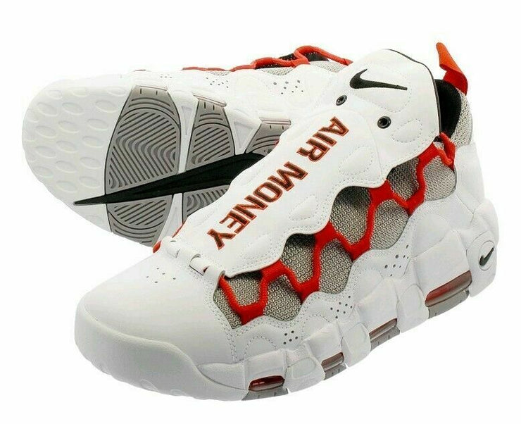2018 Nike Air More Money Uptempo White Habanero Red BV2520-100 Multi Size
