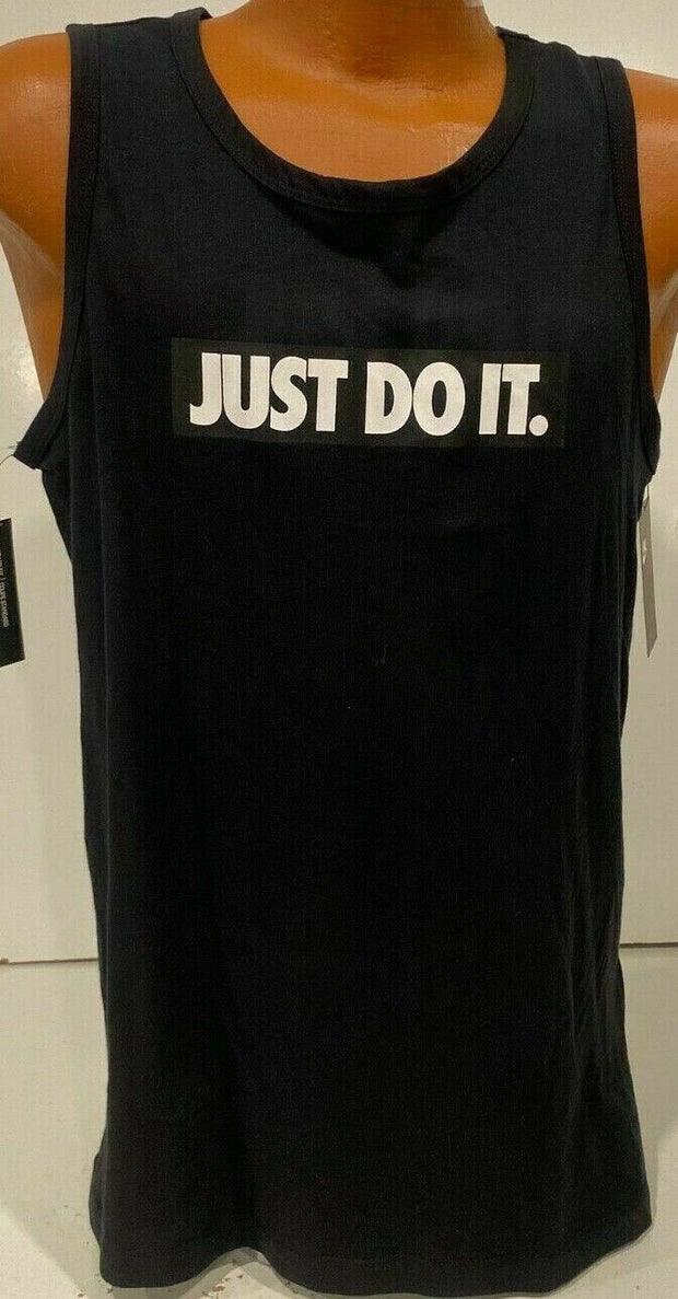 Men's Nike Authentic Just Do It Tank Top Black BQ5899-010 New Sz S, M