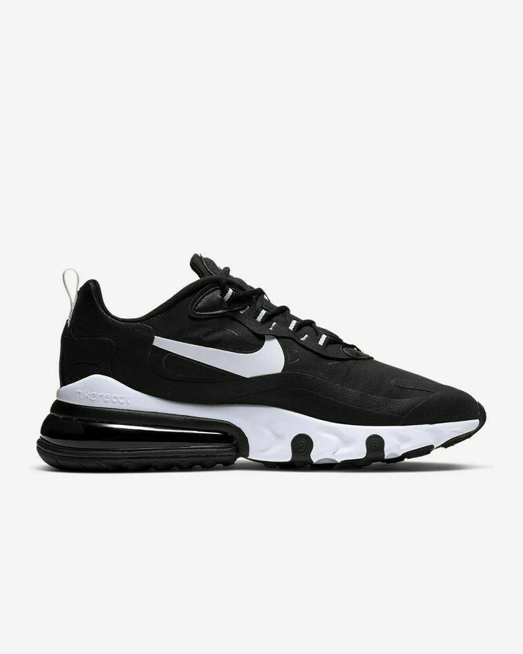 Nike Air Max 270 React AO4971-004 Black White Lifestyle Running Multiple Sizes