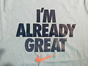 NWT Nike Girls I'm Already Great Cotton tee Shirt Blue AA4799-477 Multiple Sizes