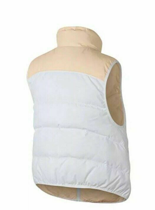 WOMEN'S NIKE SPORTSWEAR DOWN VEST GUAVA ICE WHITE TAN Reversible 939442-838
