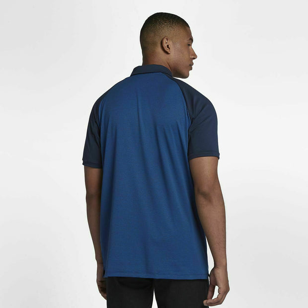 Men's Nike Dry Standard Fit Golf Polo 891190-431 Blue Navy Dri-Fit Reglan Shirt
