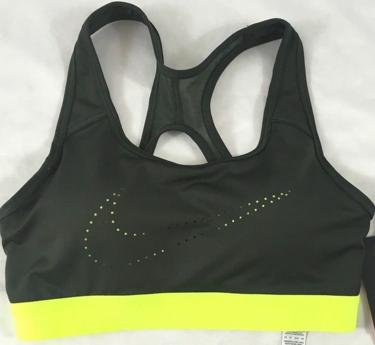 Women's Nike Pro Classic Padded Sports Training Bra Olive Green 938825 355
