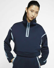 Nike Womens Tech Pack 1/4-Zip Fleece Training Pullover Blackened Blue BV4061-498