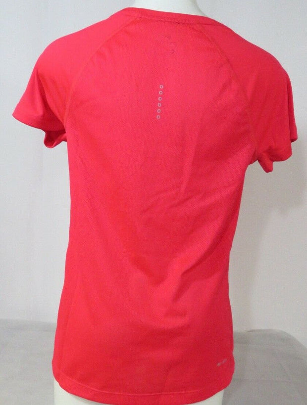 New Womens Nike Dri Fit Miler Crew Top Running Shirt AJ4682-010 Pink/Fuchsia