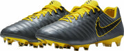 Nike Legend 7 Elite Tiempo FG Soccer Cleats AH7238-008 Grey Yellow Black