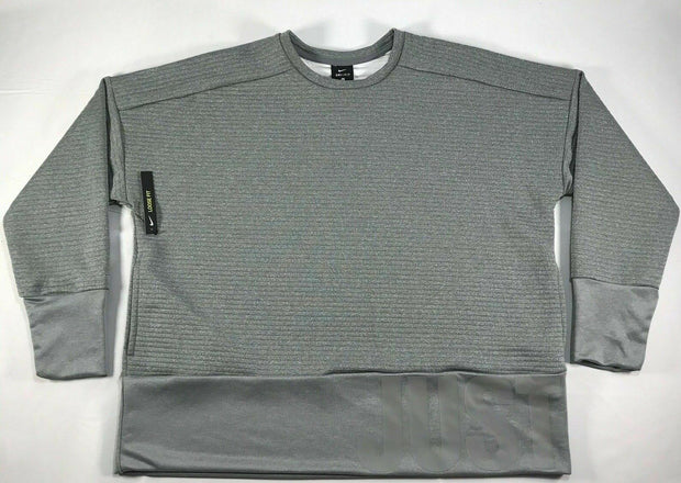 Nike Womens DRI-FIT Long Sleeve Crew Top Gray AH8982-065 Multiple Sizes