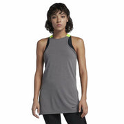 Nike Women's Slim Gym Training Tank Top-Dark Grey/Volt