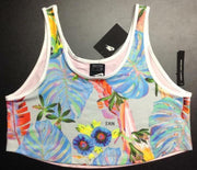 Nike Womens Light Support Tropical Printed Cropped Sports Top Pink CJ5005-632