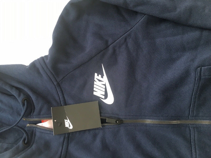 NEW WOMEN'S NIKE ZIP UP HOODIE JACKET NAVY BLUE AJ7361 451