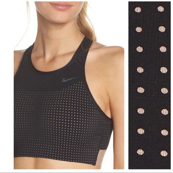 NEW! Nike Classic Cross Support Sports Bra 903234-011 Color Black/Sand XS