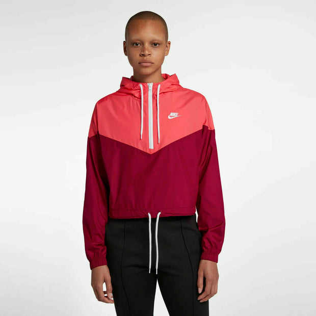 Nike Womens Sportswear Heritage Crop Windrunner Jack Bordeaux Active AR2511-677