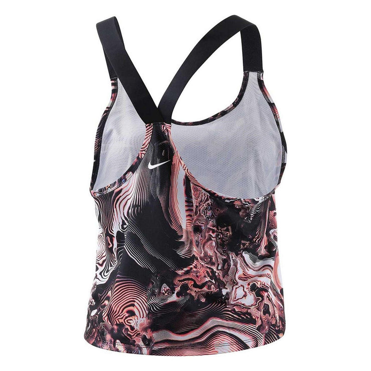Womens Nike Pro Print Tank Top Shirt Size S M Black Pink White AO1157 827