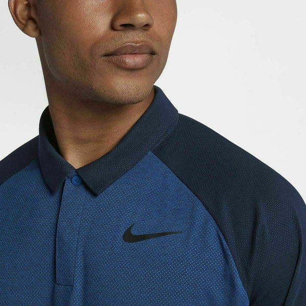 Men's Nike Dry Standard Fit Golf Polo 891190-431 Blue Navy Dri-Fit Reglan Shirt