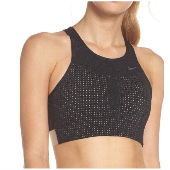 NEW! Nike Classic Cross Support Sports Bra 903234-011 Color Black/Sand XS