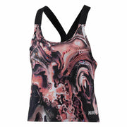 Womens Nike Pro Print Tank Top Shirt Size S M Black Pink White AO1157 827