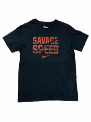 Nike Boys Savage Speed Graphic Cotton Shirt Navy New AQ6777