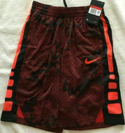Nike Boys Dry Dri-Fit Elite Stripe Shorts Red/Black/Orange CD7584 618 Multi Size