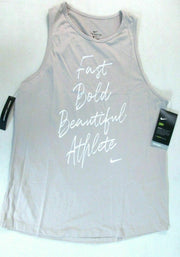 Nike Womens' Dri- Fit Tank Top Gym Training Beige Sand BQ05606 Multiple Sizes