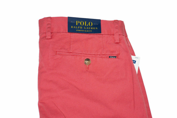 Ralph Lauren Polo Mens Stretch Slim Fit Chino Pants Red New