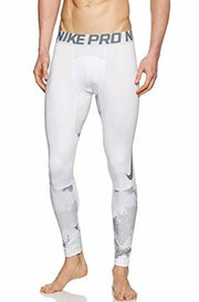 Nike Pro Men's Hyperwarm Printed Training Tights White/Gray 801986-100 S M L XL