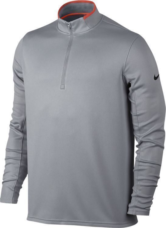Nike Dri-FIt 1/2 Zip Pullover Grey/Orange 833282 012 Golf Jacket
