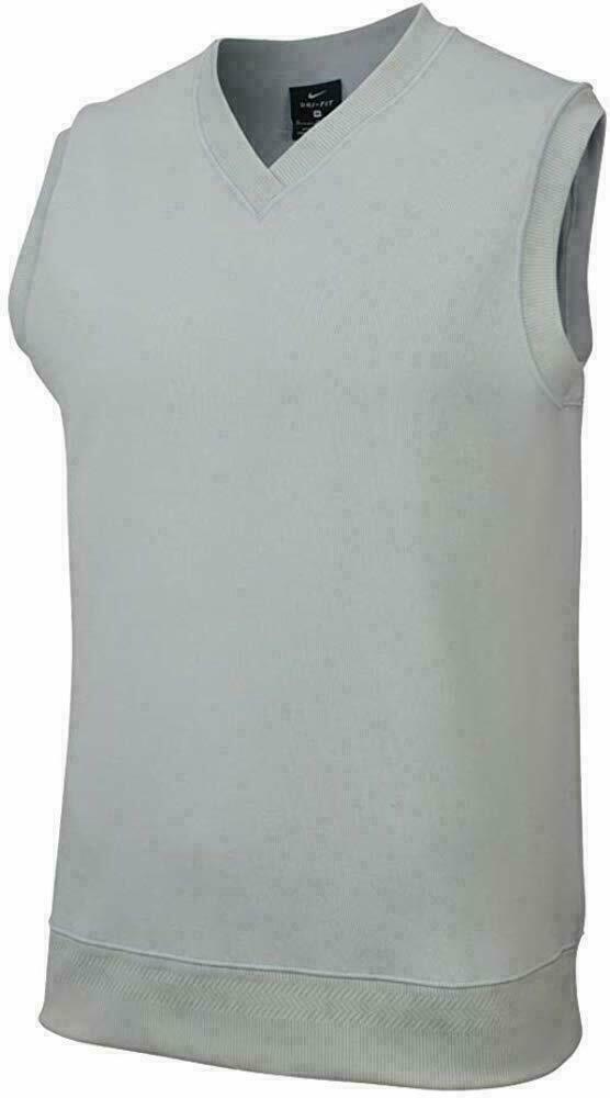 NWT Nike GOLF SWEATER VEST Sleeveless V-Neck POWDER GRAY AV5225-043