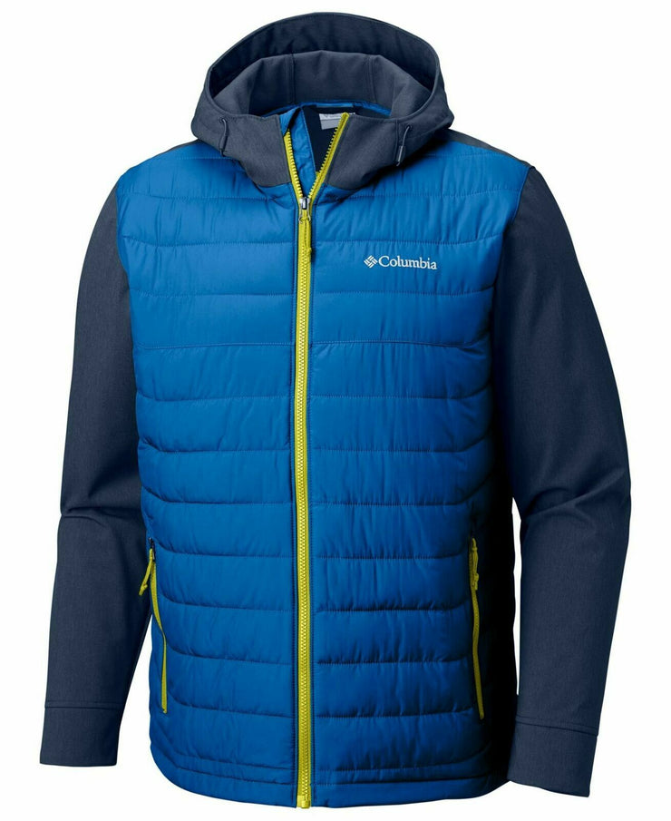 Columbia Mens Jacket Blue Thermal Coil Full-Zip Hooded $150