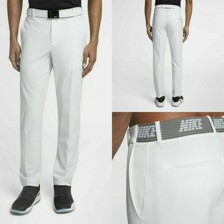NEW Flex Dri-Fit Slim Golf Pants Men's #891887-100 White 32x34, 36x32