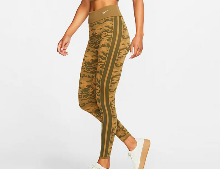 Nike Sportswear Women's Print Leggings CI6621-395 Olive Canvas XS-XL Multi Size