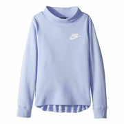 Nike NSW Long Sleeve Fleece Pullover Crew Sweater Girl's Purple 940344-477 NEW