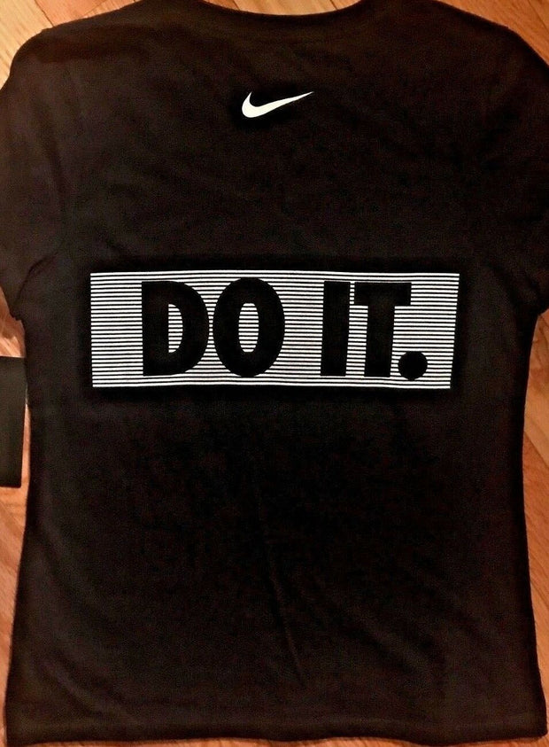 NWT Nike Girls JUST DO IT Cotton tee Shirt Black BQ6257-010 Multiple Sizes