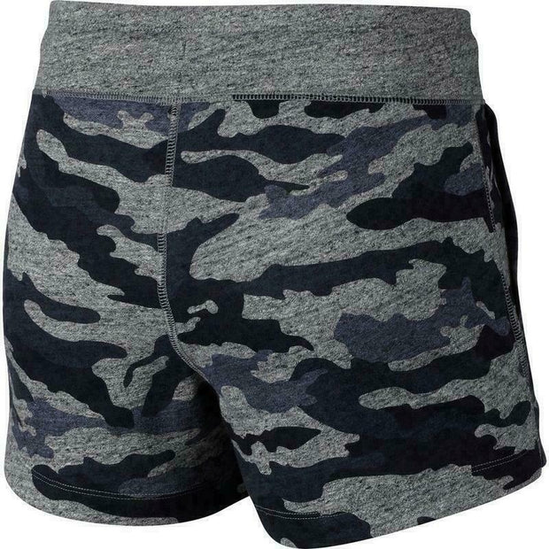 Nike Sportswear Big Girl's Vintage Blue/Grey/ Camo Shorts (AQ0606-471) M