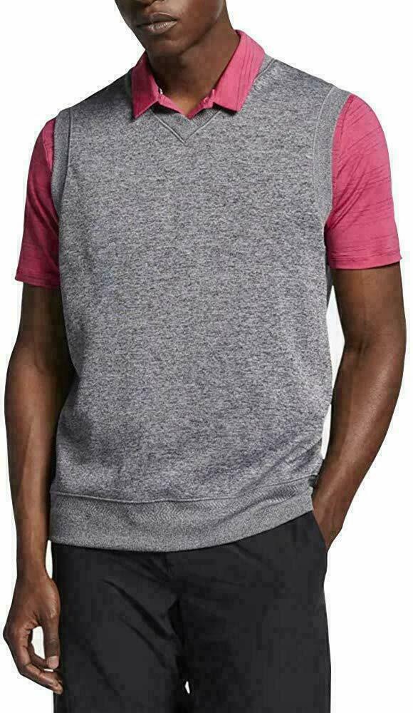 Nike Golf Mens Dri-Fit Pull Over Sweater Vest Shirt Grey AV5225 063 New
