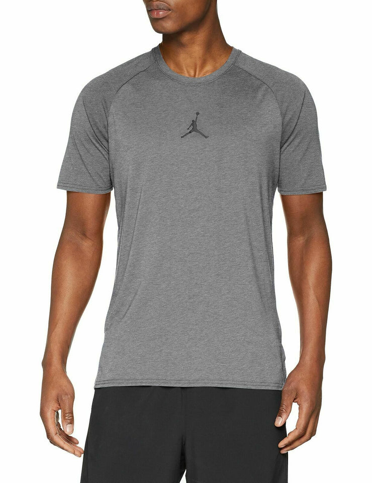 Jordan Men's 23 Alpha Dry Short Sleeve Carbon Heather/Black Shirts 889713-091