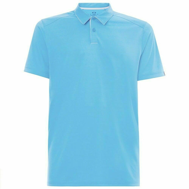 OAKLEY MENS DIVISIONAL PERFORMANCE TAILORED FIT GOLF POLO SHIRT ATOMIC BLUE