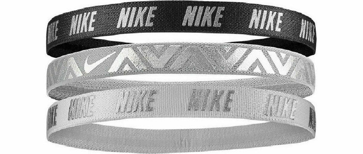 Elastic Tennis Nike Swoosh Sport Metallic Hairbands 3PK Nadal Williams