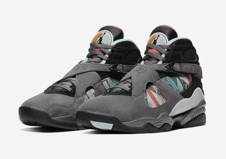 NIKE AIR JORDAN 8 RETRO N7 "PENDLETON" Shoes THUNDER GREY #CQ9601-001
